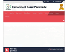 Tablet Screenshot of canttboardpachmarhi.org